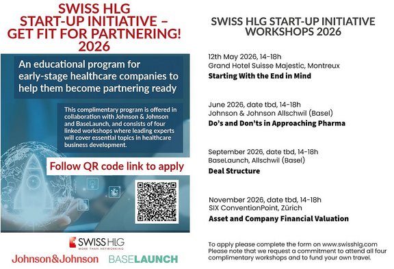 Swiss HLG, Start-up partnering initiative