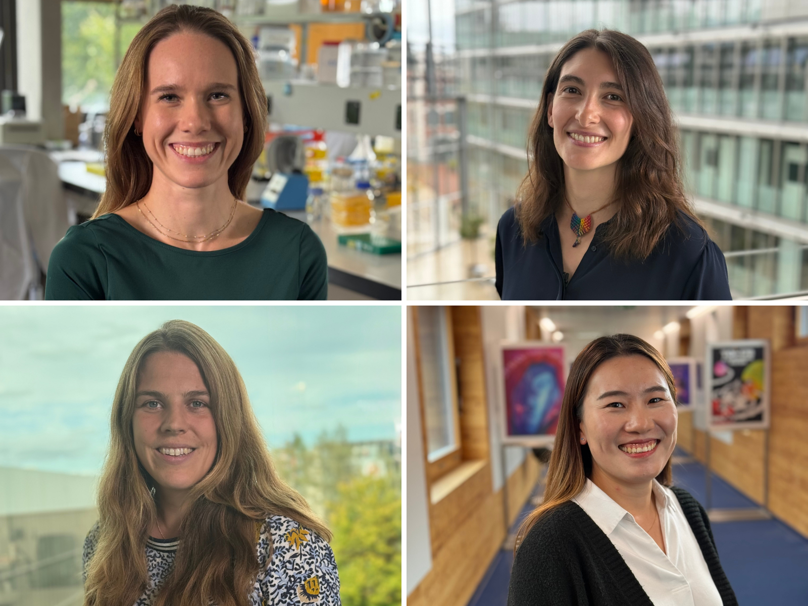 Porträts von vier Gewinnerinnen